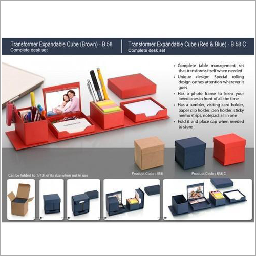 Transformer Expandable Cube: Complete Desk Set – Brown