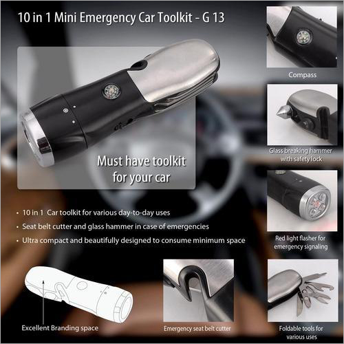 G13 – Mini Emergency Car Toolkit (with LED Torch, Red Light)