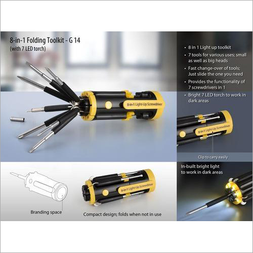 G14 – 8-in-1 Folding Toolkit (with 7 LED Torch)