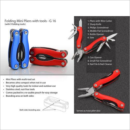 G16 – Folding Mini Pliers With 9 Tools ( Superior Quality )