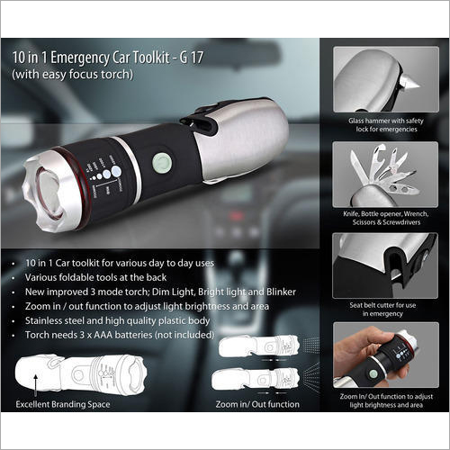 G17 – 10 In 1 Emergency Car Toolkit ( With Easy Focus Torch)