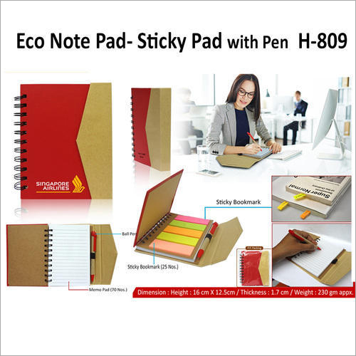 Eco Cube Sticky Memo Pad With Stationery Holder – H – 809