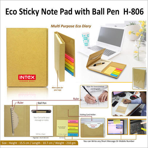 Eco Cube Sticky Memo Pad With Stationery Holder – H – 806